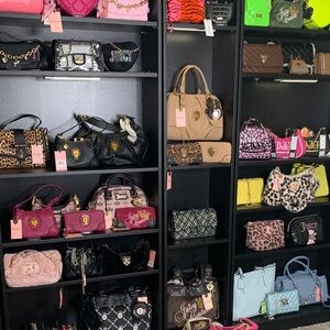 Juicy Couture Black and Gold Shoulder Bag